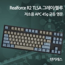 Realforce R2 TLSA 그레이/블루 저소음 APC 45g 균등 영문(텐키레스)